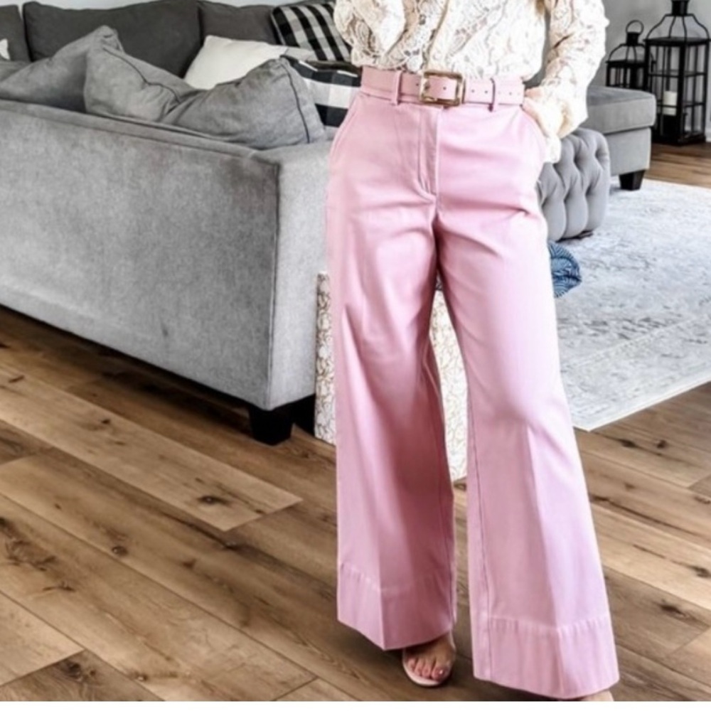SPANX Stretch Twill Pink Wide Leg Pants  SP petite